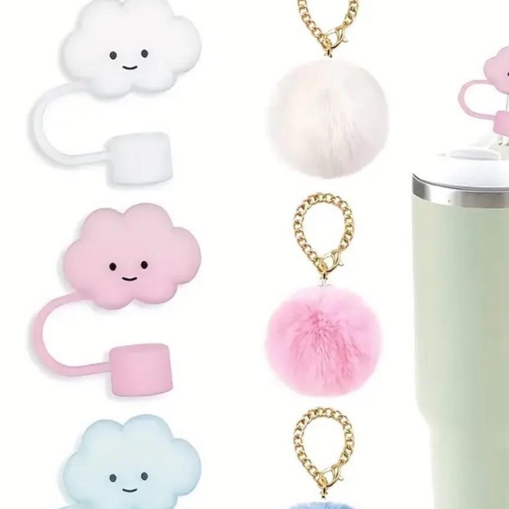Cloud Straw Lids w/ accessory